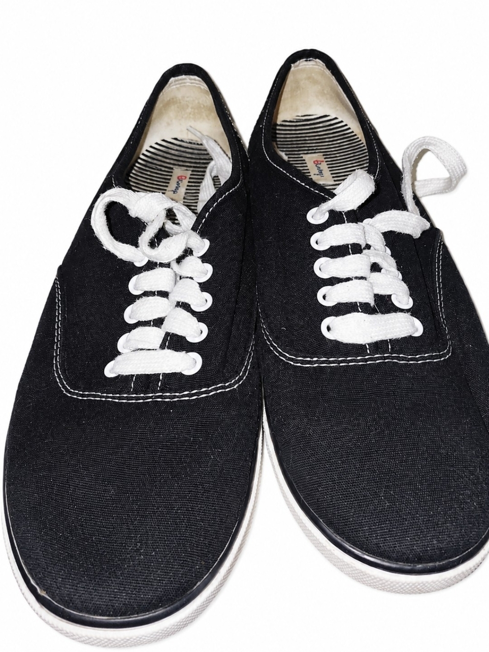 Unbranded Black Canvas Low-Top Sneakers for Men